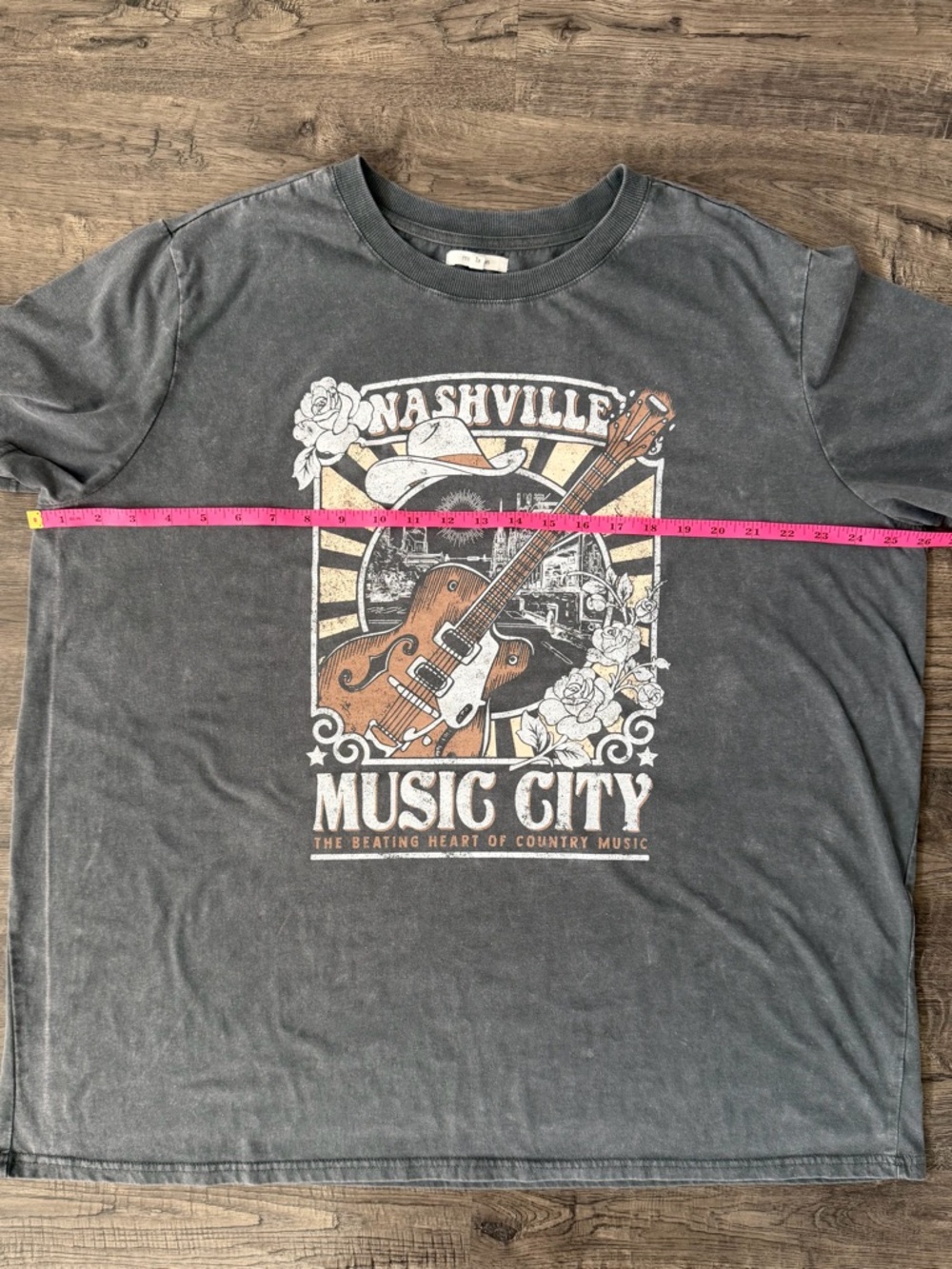 Maurices Nashville Graphic Tee 1X Vintage Wash Western Country Oversized - Picture 7 of 11